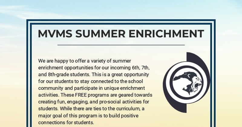 MVMS Summer Enrichment 2024